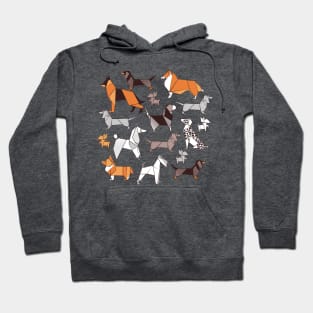 Origami doggie friends // print Hoodie